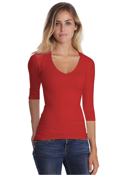 3/4 Sleeve V-Neck Top