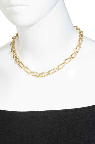 Brushed Chain Link Necklace set