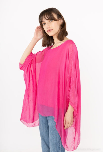 Poncho Silk Top- Italian