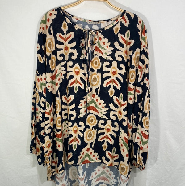 Long Sleeve Print Blouse