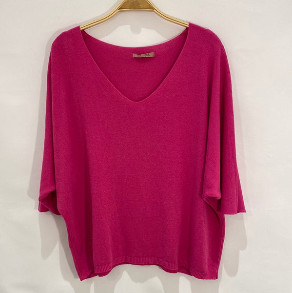 3/4 Sleeve V-Neck Sweater