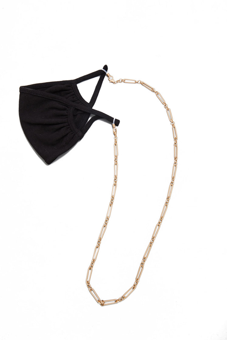 Dainty Oval Chain Link Mask Necklace