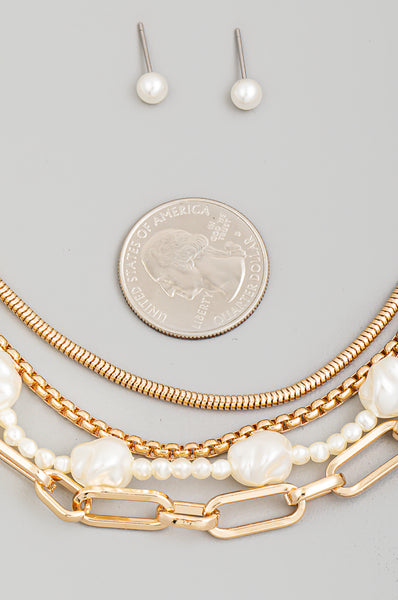Assorted Layered Chain Link Necklace Set