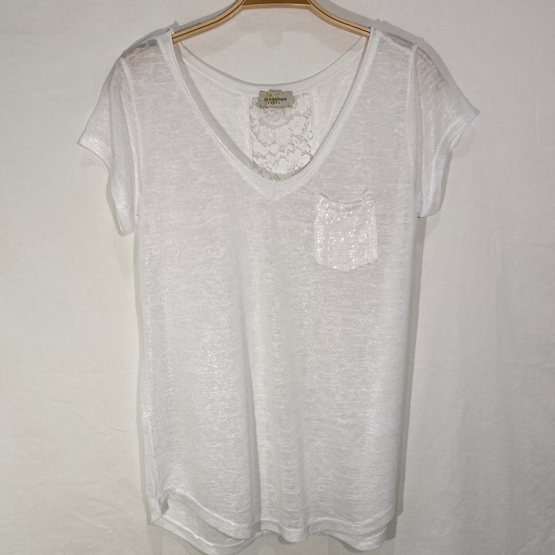 Lace Back Cotton Top