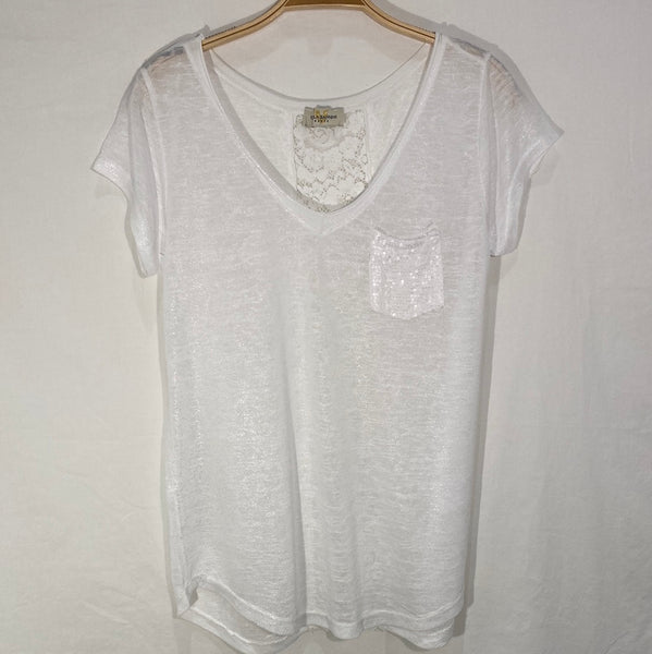 Lace Back Cotton Top