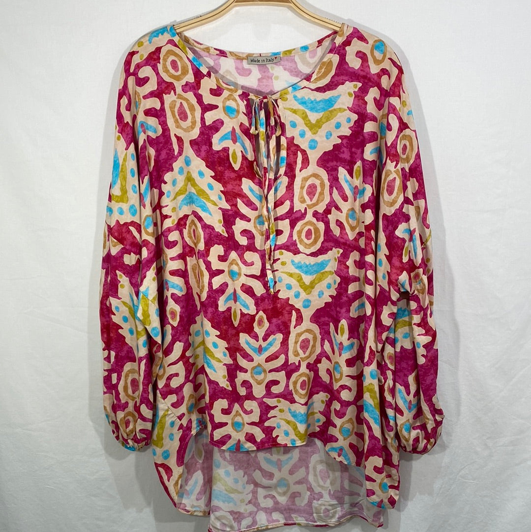 Long Sleeve Print Blouse