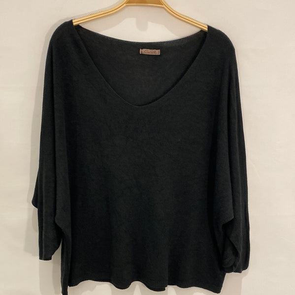 3/4 Sleeve V-Neck Sweater