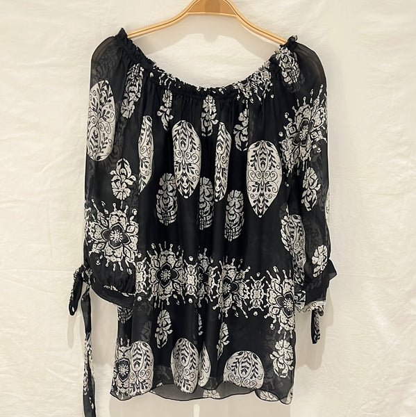 Printed Silk Blouse - Italian