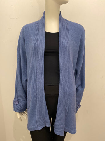 Long Open Front Knit Cardigan