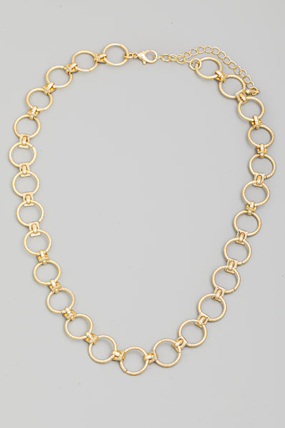 Circle Cutout Chain Link Necklace