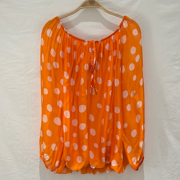 Polka Dot Silk Blouse - Italian