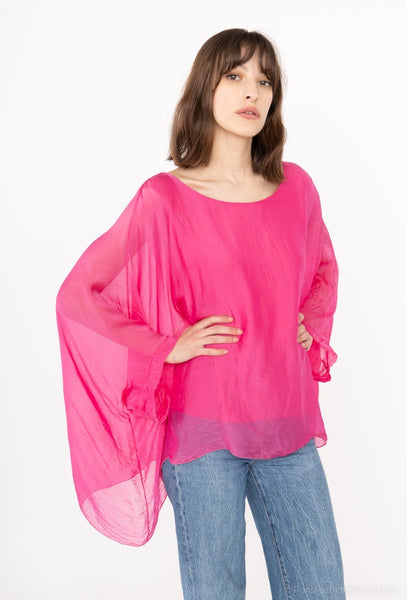 Poncho Silk Top- Italian