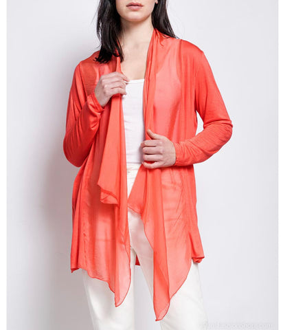 Long Sleeve Silk Cardigan