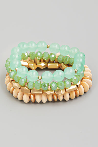 Assorted Bead Stackable Bracelet
