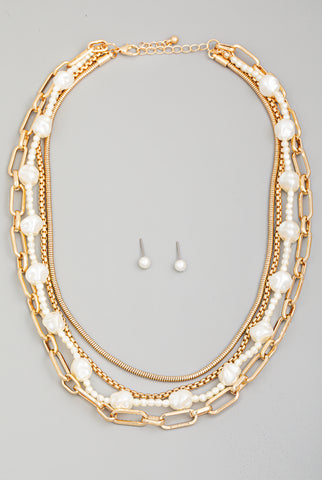 Assorted Layered Chain Link Necklace Set