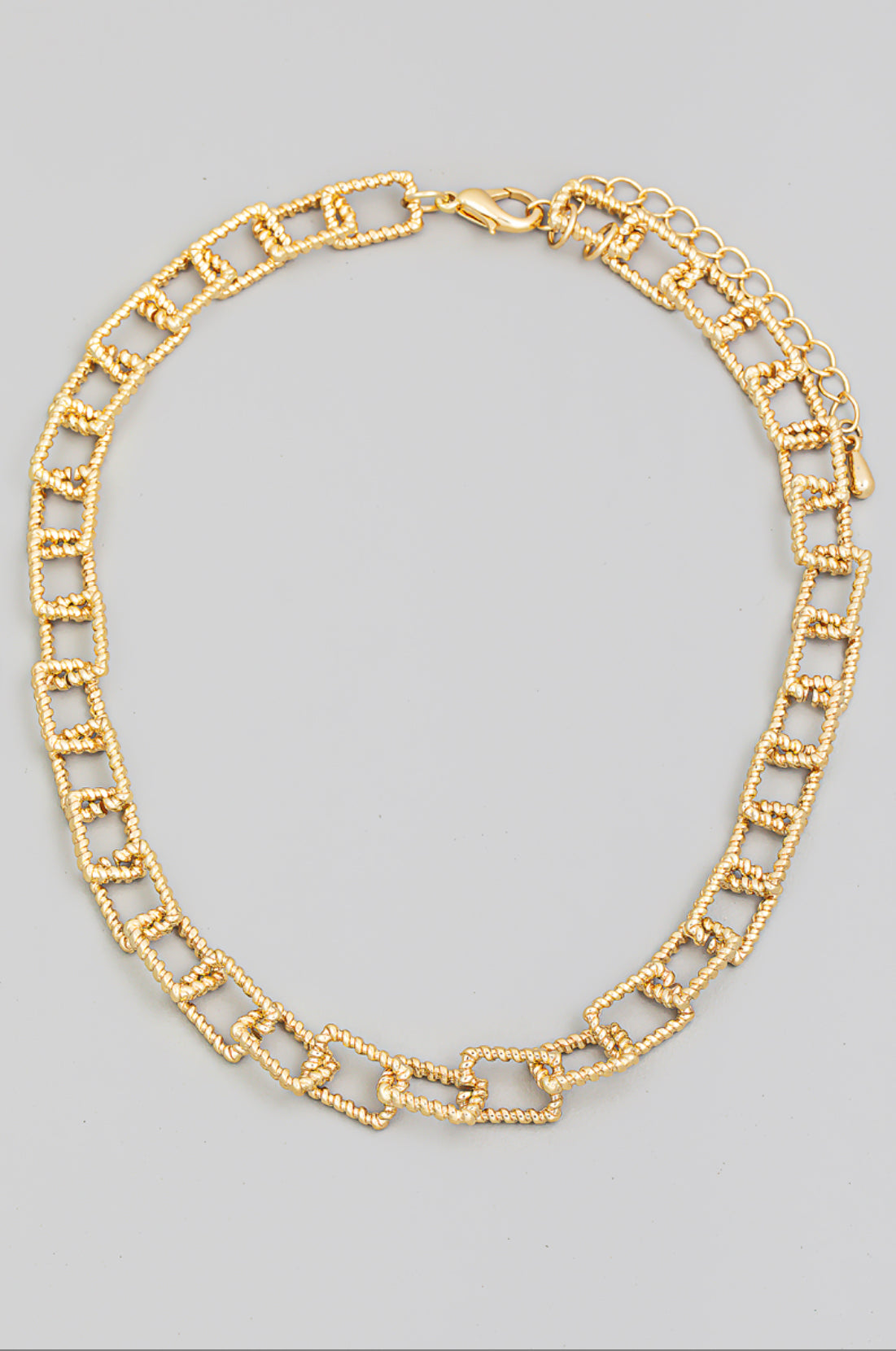Square Chain Link Necklace