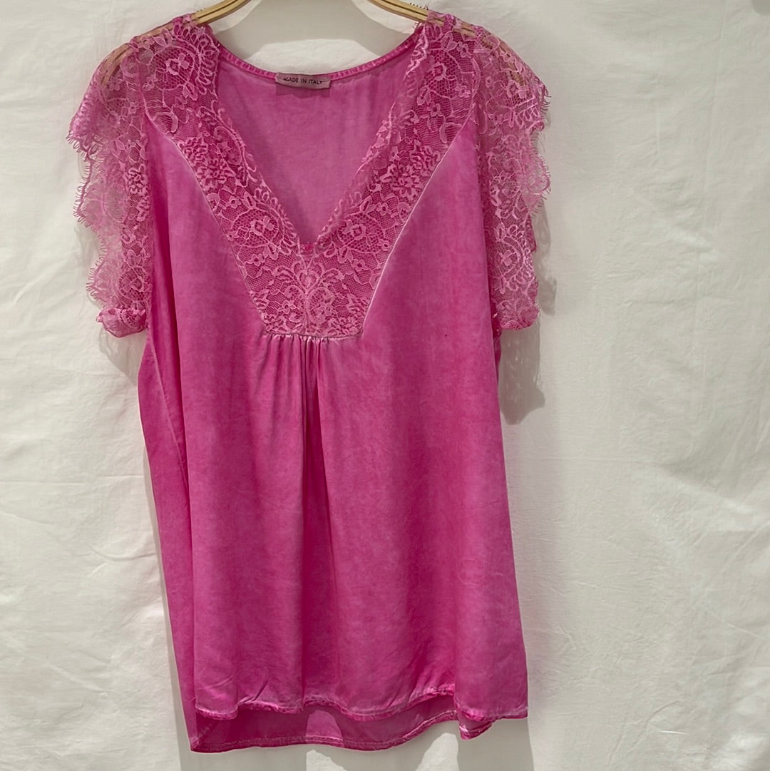 Sleeveless Lace Detail Top - Italian