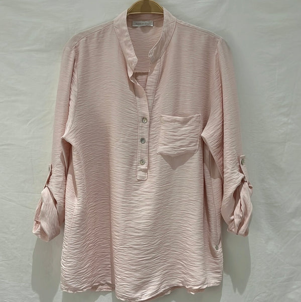 Roll-Up Sleeve Air Flow Blouse- Italian