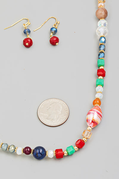 Assorted Bead Long Necklace Set