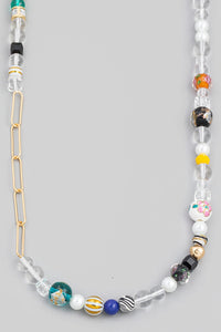 Assorted Ball Bead Chain Opera Necklace