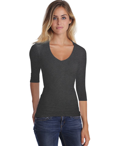 3/4 Sleeve V-Neck Top