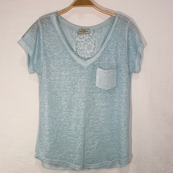 Lace Back Cotton Top