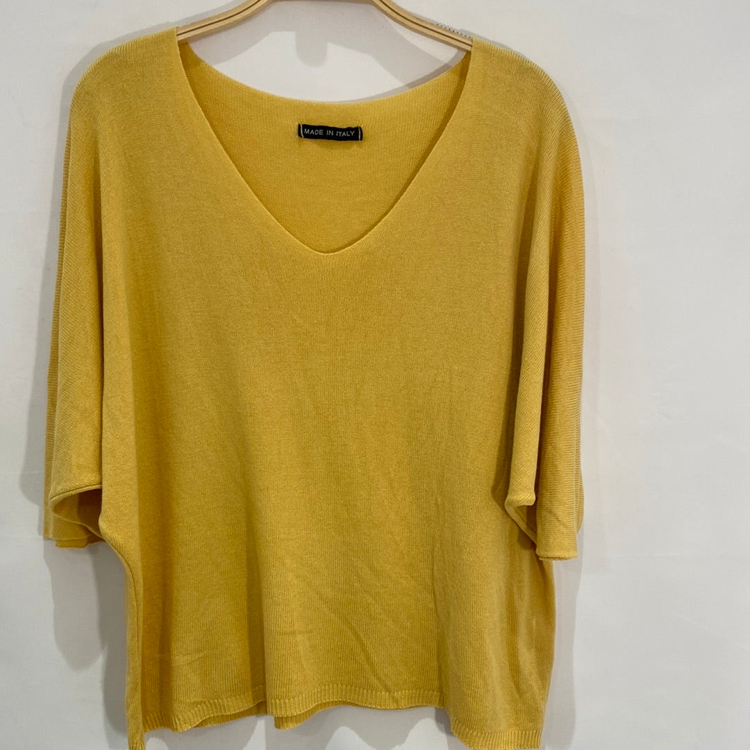 3/4 Sleeve V-Neck Sweater