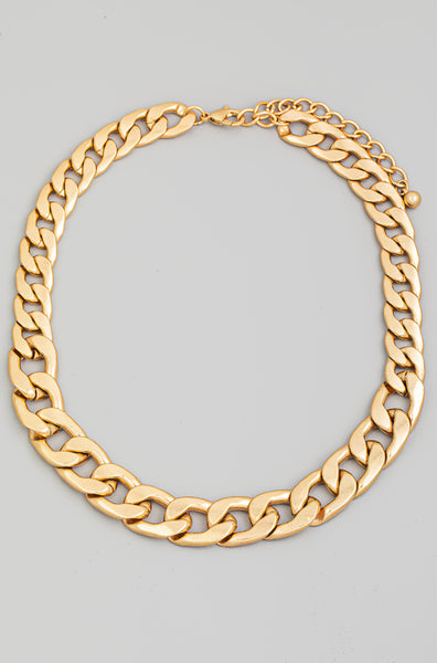 Matte Bulky Chain Link Necklace