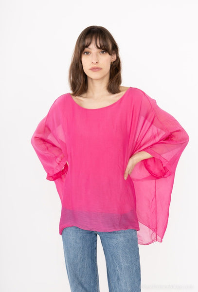 Poncho Silk Top- Italian