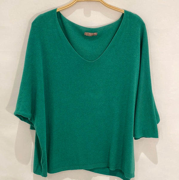 3/4 Sleeve V-Neck Sweater