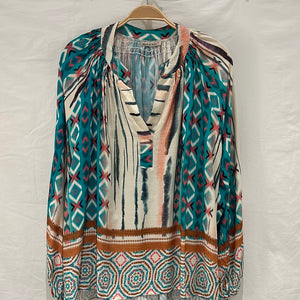 Long Sleeve Print Blouse