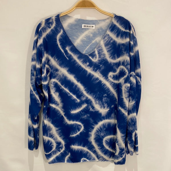 Cotton Mixed Print Light Sweater