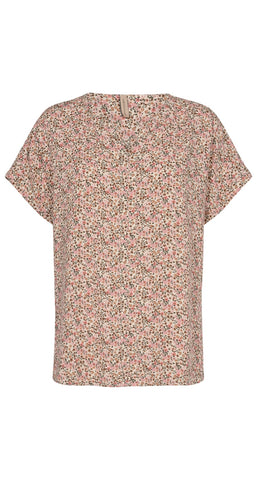 Short Sleeve Floral Print Top