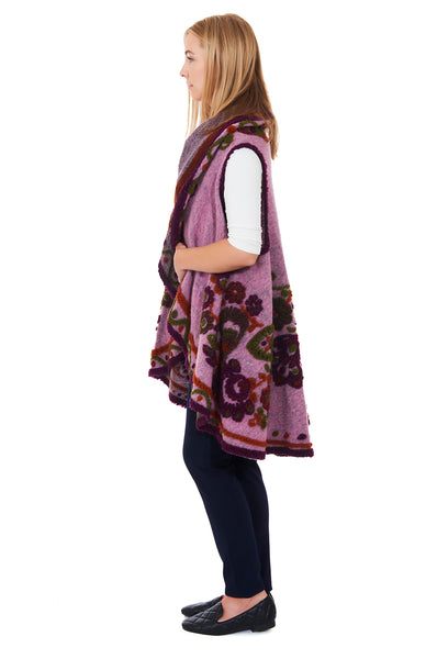 Embroidered Lana Wool Vest -Italian