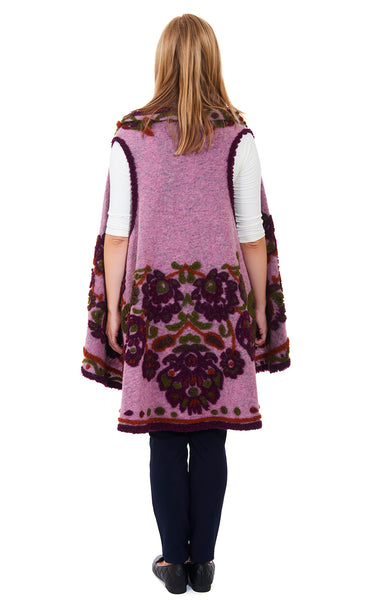 Embroidered Lana Wool Vest -Italian